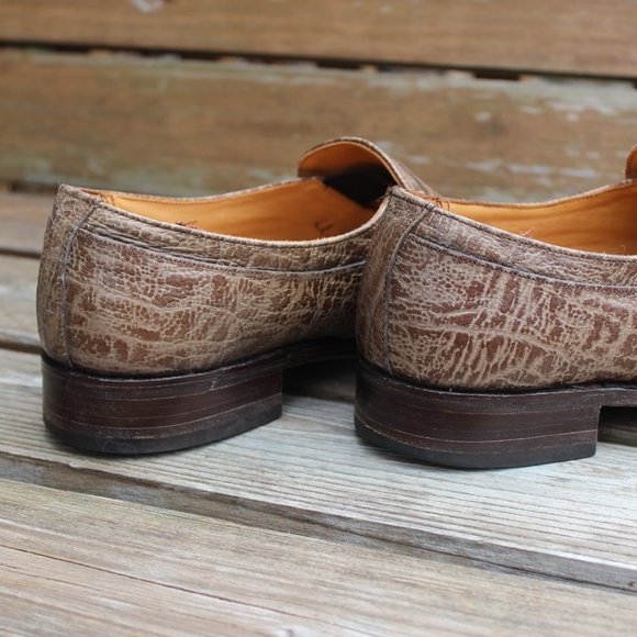 Rare, 1980s Vintage Loake Loafer, Gray Antelope/Kudu Hide, Made in England, 8 UK - Picture 9 of 12